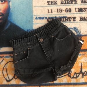 Free People x One Teaspoon high waist denim shorts